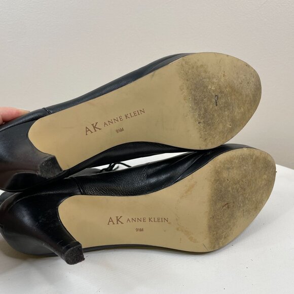 Vintage Womens Lace Up Leather Ankle Boots 9.5 Black Whimsigoth Fairy Grunge - Picture 16 of 16